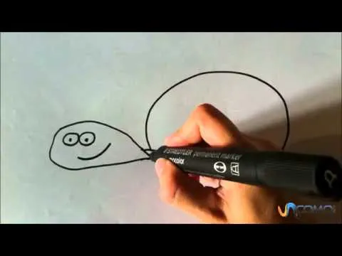 Dibujar una tortuga animada - Drawing an animated turtle - YouTube