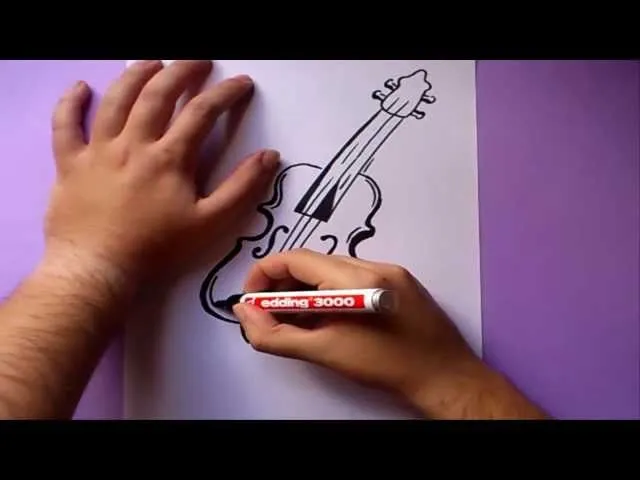 Como dibujar un violin paso a paso | How to draw a violin - YouTube