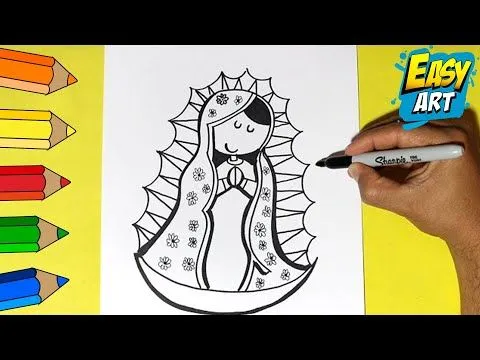 Como Dibujar la Virgen de Guadalupe - How to Draw a Virgin of ...