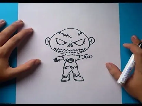 Como dibujar un zombie paso a paso | How to draw a zombie - YouTube