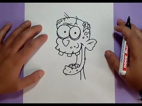 Como dibujar un zombie paso a paso 2 | How to draw a zombie 2 ...