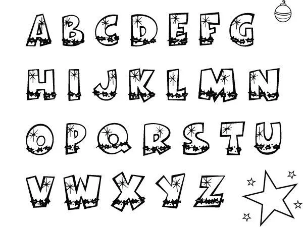 Dibujo de las letras del abecedario - Imagui