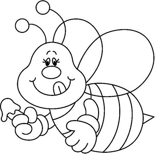 Dibujo de abeja infantil - Imagui