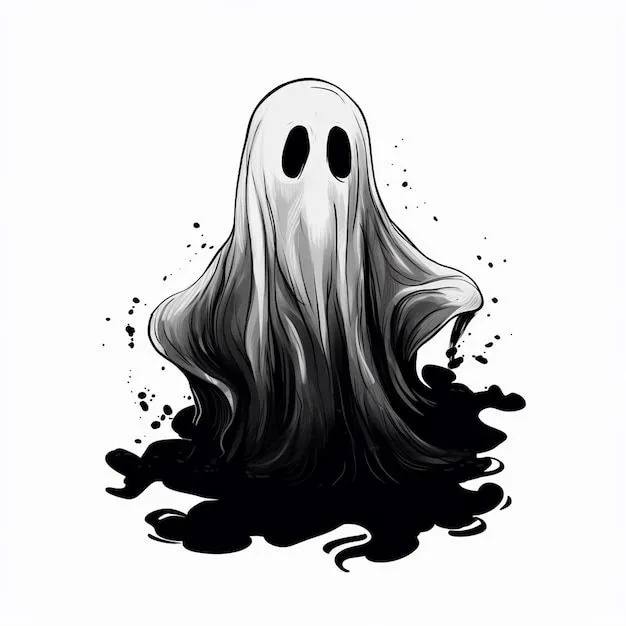 Dibujo abstracto de fantasmas de halloween para una publicación de  instagram de halloween | Foto Premium
