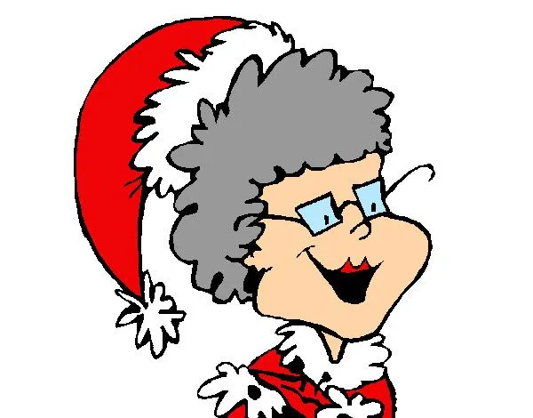 Dibujo de Abuela con gorro navideño pintado por Colorain en ...