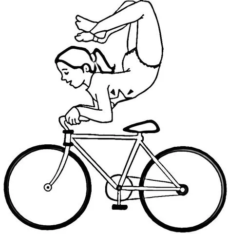 Dibujo de Acróbata en Bicicleta para colorear | Dibujos para ...