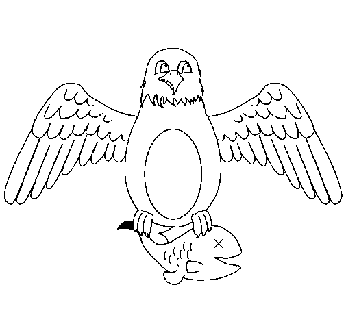 Dibujo de Águila cazando para Colorear - Dibujos.net