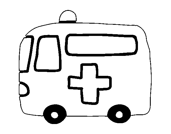 Dibujo de Ambulancia cruz roja para Colorear - Dibujos.net