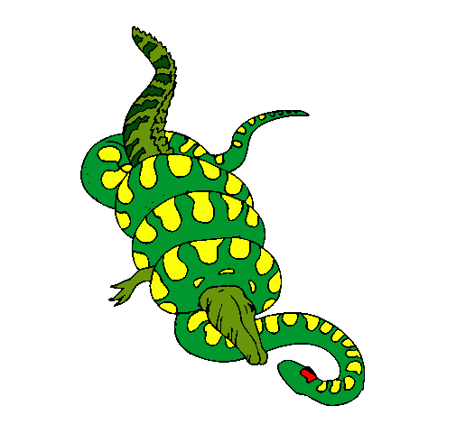 Dibujo de Anaconda y caimán pintado por Dinorex en Dibujos.net el ...