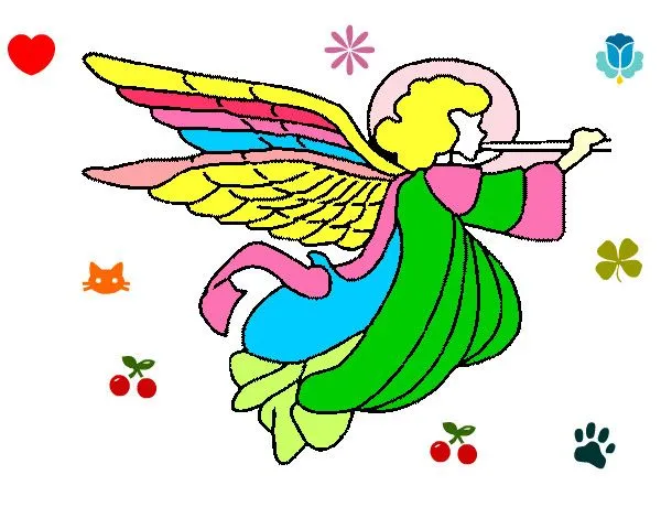Dibujo de angel de colores pintado por Monini en Dibujos.net el ...