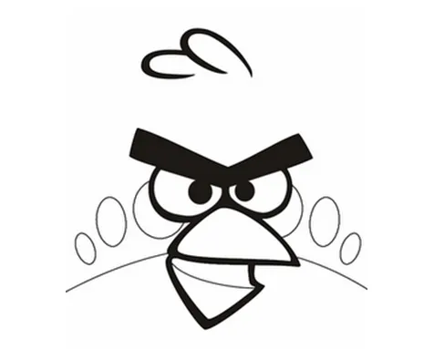 Dibujo de Angry Birds en blanco y negro para colorear : Más juegos ...