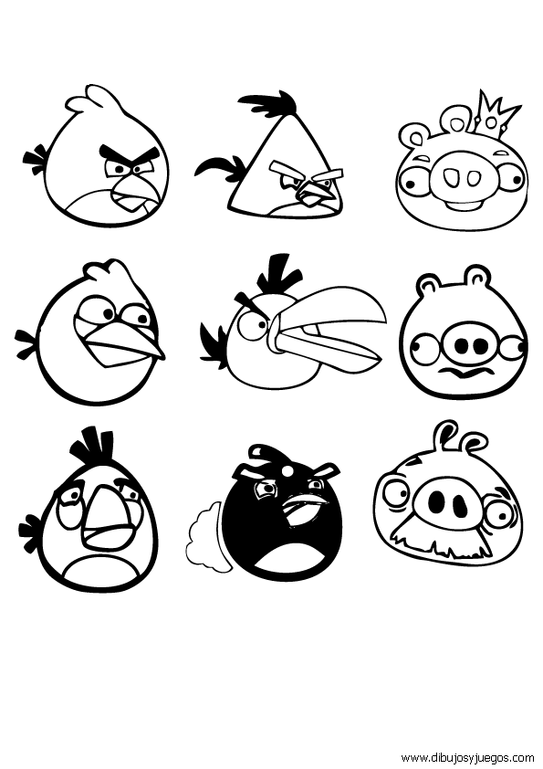 Dibujo Angry Birds Dibujos Juegos Para Pintar Colorear