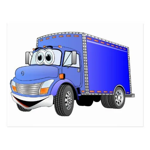 Dibujo animado del azul del camión de reparto postal | Zazzle