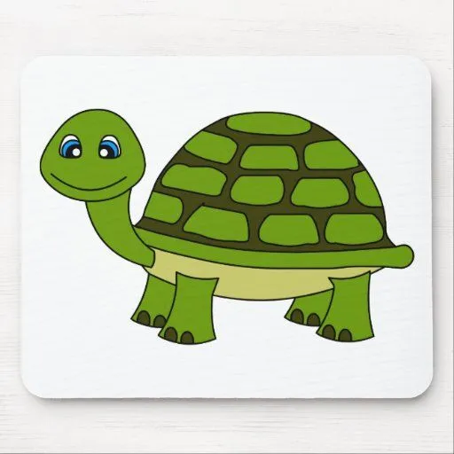 Dibujo animado lindo de la tortuga tapetes de raton de Zazzle.