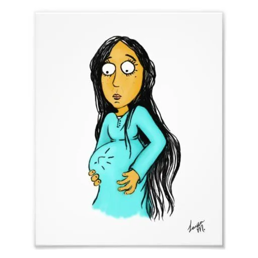 Dibujo animado embarazada foto | Zazzle