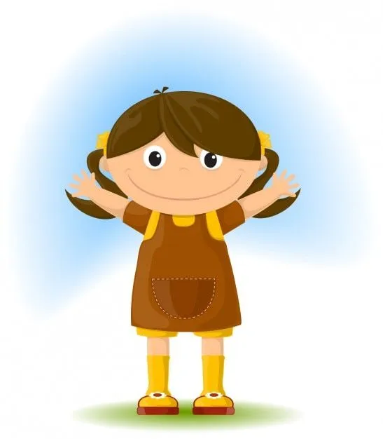 Dibujo animado de niña adorable | Descargar Vectores gratis Dibujo animado de niña adorable | Descargar Vectores gratis