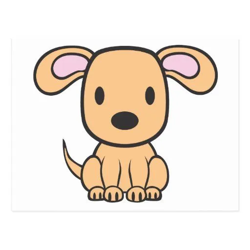 Dibujo animado del perro del bebé tarjeta postal | Zazzle