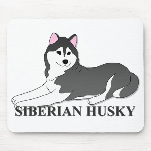 Dibujo animado del perro del husky siberiano tapete de raton | Zazzle