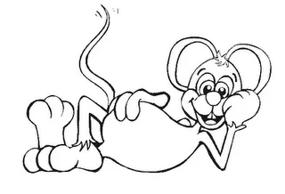 dibujo de animales raton para colorear