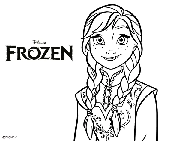 Dibujo de Anna de Frozen para colorear | Dibujos de Princesas ...