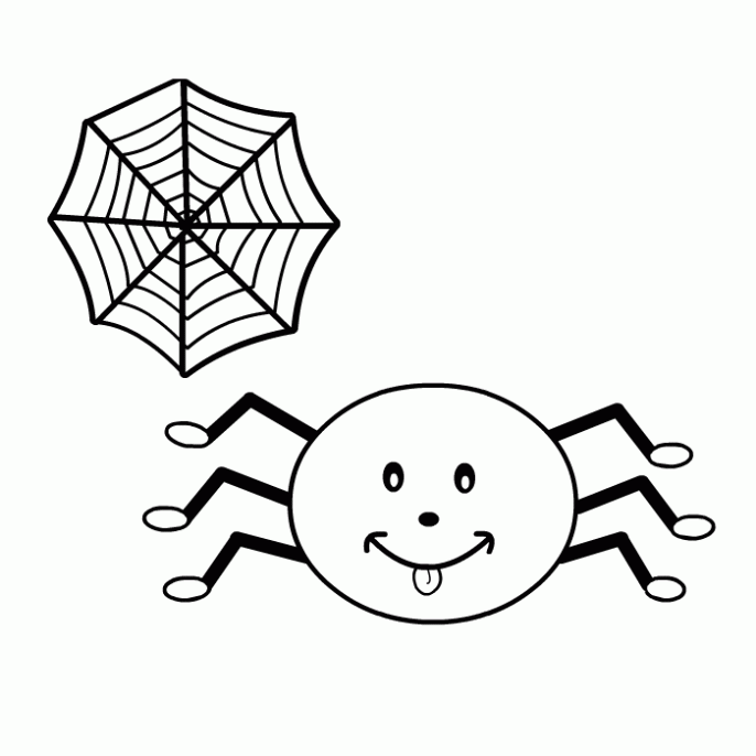 Dibujo de Araña infantil para colorear. Dibujos infantiles de ...