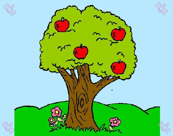 Dibujo de Árbol de manzanas pintado por Camila2003 en Dibujos.net ...