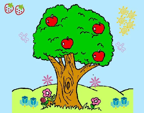 Dibujo de el arbol de manzanas pintado por Daniri en Dibujos.net ...