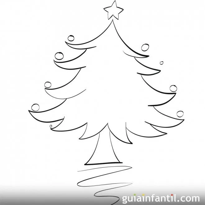 Dibujo de árbol de Navidad para colorear - Dibujos de árboles de ...