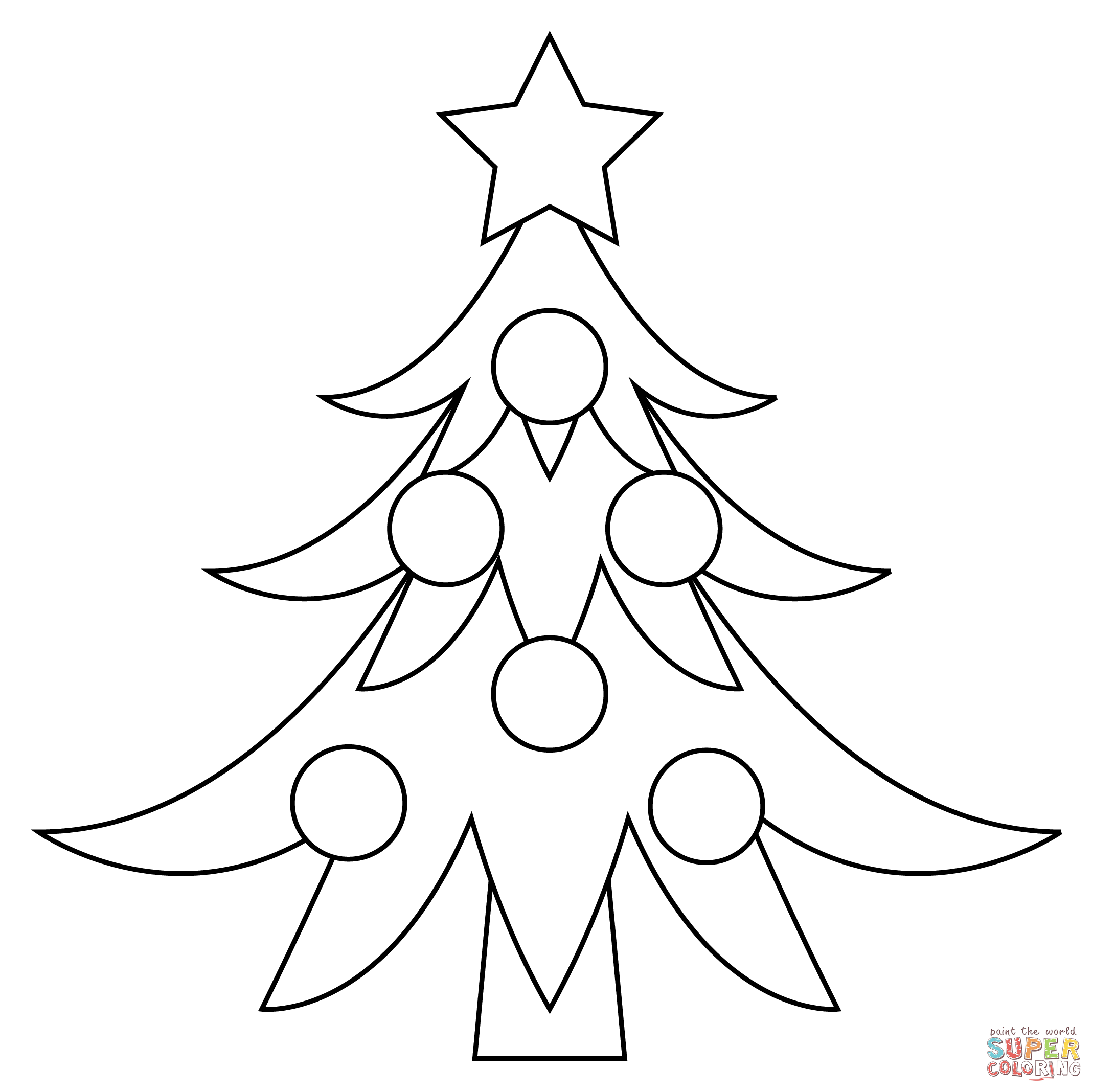Dibujo de árbol de Navidad para colorear | Dibujos para colorear imprimir  gratis