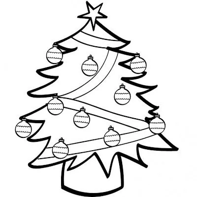 Dibujo de Árbol de Navidad para colorear, dibujos de navidad, navidad ...