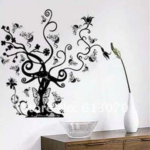 Dibujo de arbol en la pared - Imagui