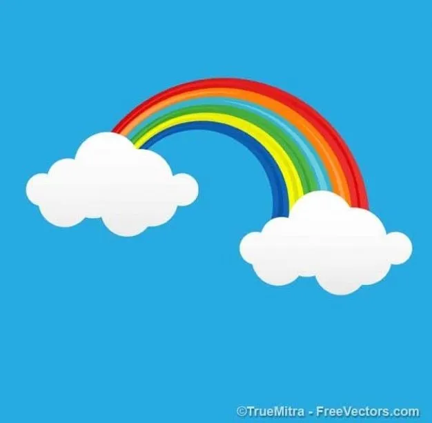 Colorido arco iris en las nubes de fondo abstracto | Descargar ...