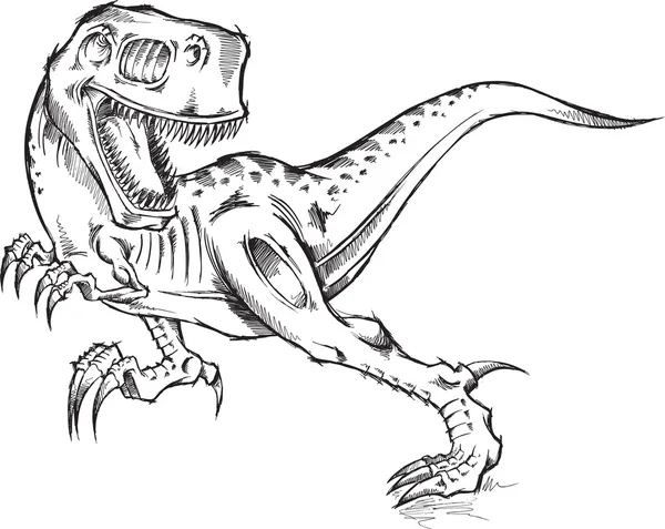 dibujo arte ilustración doodle tyrannosaurus rex dinosaurio t-rex ...