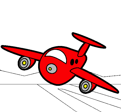 Dibujo de Avión aterrizando pintado por Avion en Dibujos.net el ...