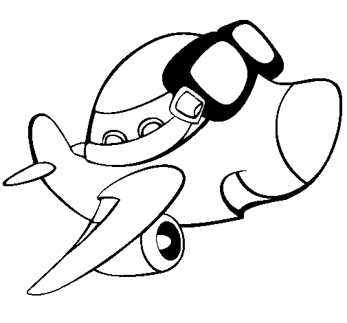 Dibujo de Avión pequeño II para Colorear - Dibujos.net