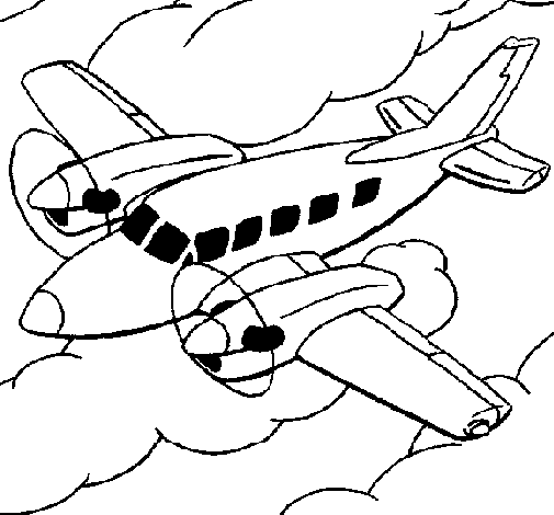 Dibujo de Avioneta 1 para Colorear - Dibujos.net