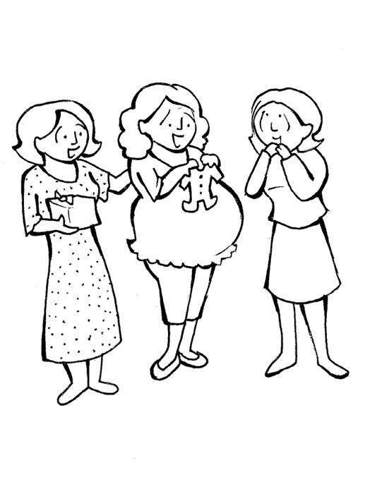 Dibujos para colorear de mujer embarazada - Imagui