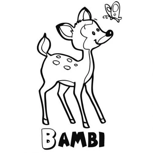 Dibujo de Bambi para imprimir y colorear - Dibujos para colorear ... Dibujo de Bambi para imprimir y colorear - Dibujos para colorear ...