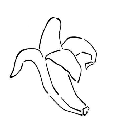 Dibujo de Banana Pelada para colorear | Dibujos para colorear ...