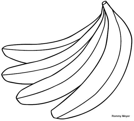 Dibujo de banano para colorear - Imagui