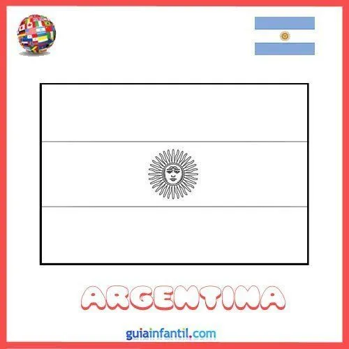 Dibujo de la bandera de Argentina para imprimir y colorear ...
