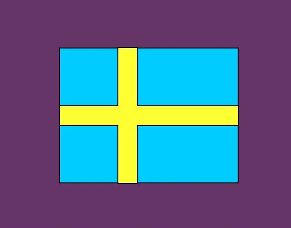 Dibujo de Bandera de suecia pintado por Anita27104 en Dibujos.net ...