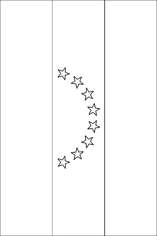 Dibujo de la bandera de venezuela con 8 estrellas para colorear ...
