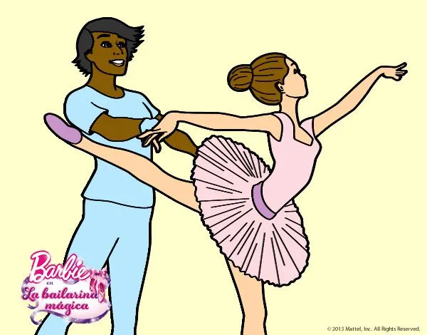 Dibujo de Barbie bailando ballet pintado por Queyla en Dibujos.net ...