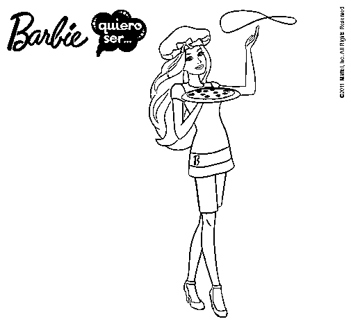 Dibujo de Barbie cocinera para Colorear - Dibujos.net