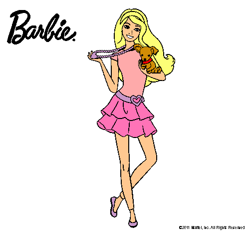 Dibujo de Barbie y su mascota pintado por Valerina10 en Dibujos ...