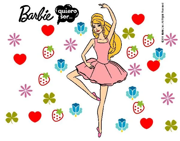 Dibujo de barbie quiero ser bailarina pintado por Irenehindi en ...