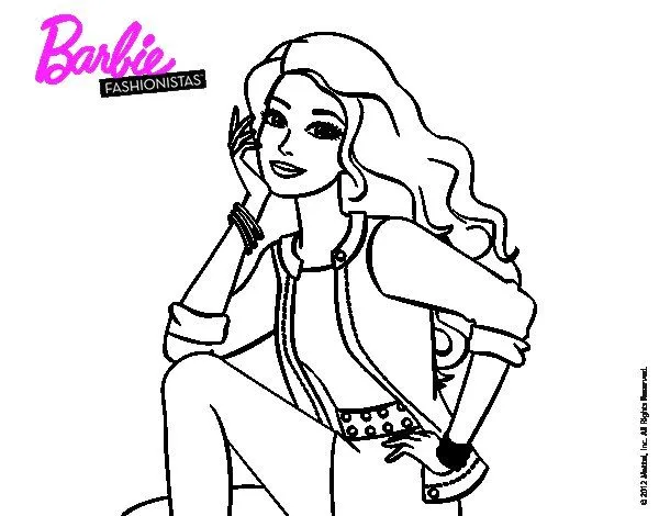 Dibujo de Barbie súper guapa para Colorear - Dibujos.net