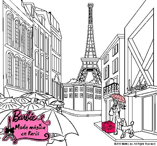 Dibujo de Barbie en la Torre Eiffel pintado por Estherstar en ...