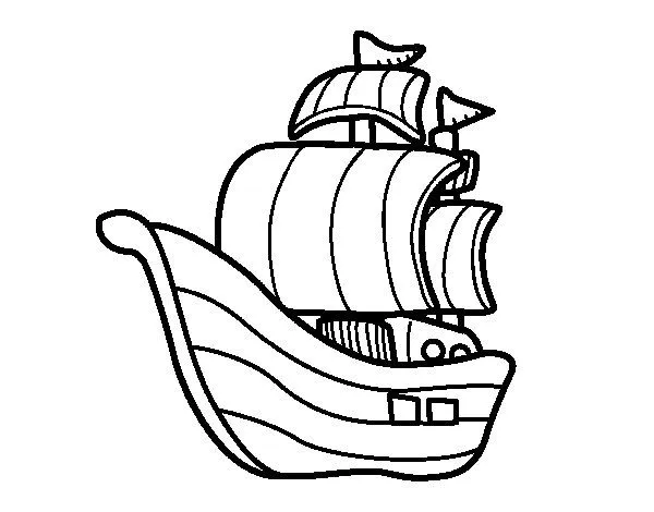 Dibujo de Barco de corsarios para Colorear - Dibujos.net Dibujo de Barco de corsarios para Colorear - Dibujos.net